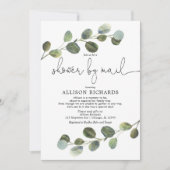 Douche per post modern eucalyptus baby shower kaart (Voorkant)