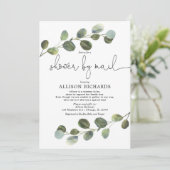 Douche per post modern eucalyptus baby shower kaart (Staand voorkant)