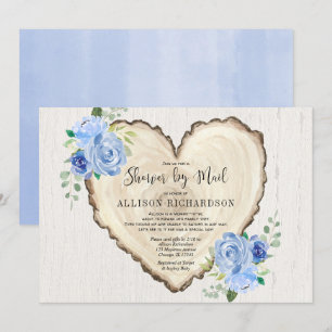 Douche per post Rustic Valentijnsdag boy baby Kaart