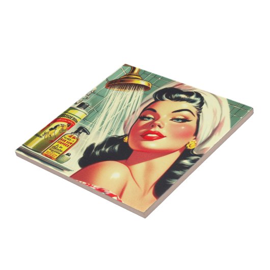 douche Pin Up Tegeltje (Zijkant)