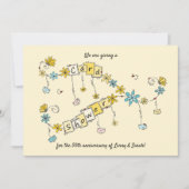 Douche pour carte Anniversaire d'or (Devant)