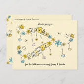 Douche pour carte Anniversaire d'or (Devant / Derrière)