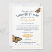 Douche pour carte bébé papillon par courrier (Devant)