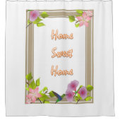 Douche rideau Accueil Sweet Home Floral (Devant)
