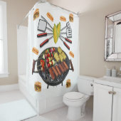 Douche rideau Barbecue (En situation)