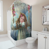 Douche rideau belle jeune fée papillon (En situation)