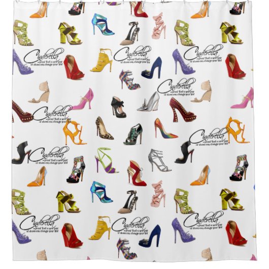 Douche Rideau Cendrillon Citation Chaussures Talon (Devant)