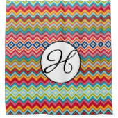 Douche rideau Couleurs Chevron (Devant)