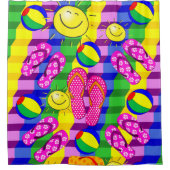 Douche Rideau de plage Maison Sun Flip Flops (Devant)