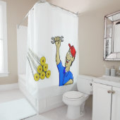 Douche rideau en plombier (En situation)