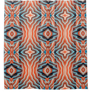 Douche rideau géométrique tissé motif design