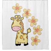 Douche Rideau Giraffe Fleurs florales (Devant)