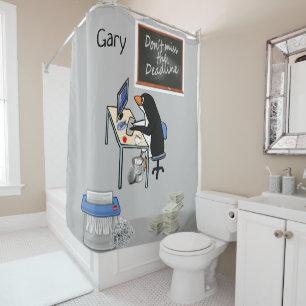 Douche rideau Gray Penguin Ne manquez pas la date