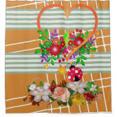 Douche rideau Ladybug florale bande (Devant)
