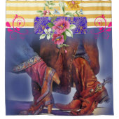 Douche Rideau Pays Ligne Danser Floral (Devant)