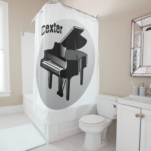 Douche rideau Piano (En situation)