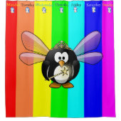 Douche Rideau Pingouin Grève Jours De La Semaine (Devant)