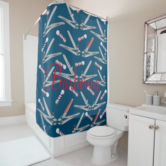 Douche Rideau Pole en coiffure, Clippers à ongles (En situation)