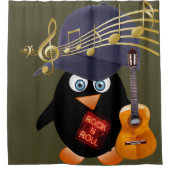 Douche rideau Rocher Penguin n Rouleau Guitare (Devant)
