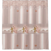 Douche rideau rose Parties scintillant goutte (Devant)