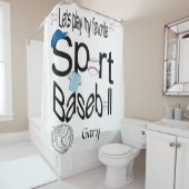 Douche Rideau Sports Baseball (En situation)