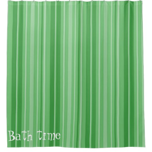 Douche rideau vert et blanc (Devant)