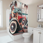 Douche rideau Voiture classique (En situation)