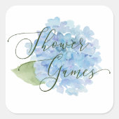 Douche Spelletjes Sticker Blauw Hydrangea (Voorkant)