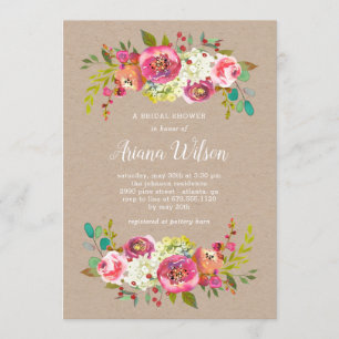 Douche Sweet Romance Kraft / Invitation de fête