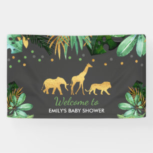 Douche tropicale de bannière de partie de baby