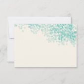 Douche turquoise | Cartes de réponse RSVP rustique (Dos)