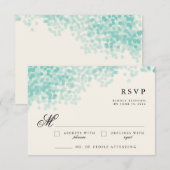 Douche turquoise | Cartes de réponse RSVP rustique (Devant / Derrière)