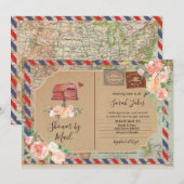 Douche vintage carte postale par Baby shower posta (Devant / Derrière)