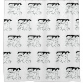 Douchegezichten Douchegordijn (Voorkant)