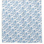 Douchegordijn - Blauwe Bubbels (Voorkant)