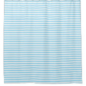 Douchegordijn Clearwater Stripe capri blauw (Voorkant)