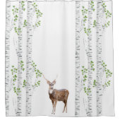 Douchegordijn Deer Doe Buck Forest Woodland Hunti (Voorkant)
