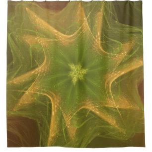 Douchegordijn Fractal Licht Groen Palet