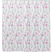 Douchegordijn met delicate bloemen. (Voorkant)