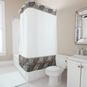 Douchegordijn met Dragonfly tegel rand (In situ)