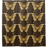 douchegordijn met gouden vlinder (Voorkant)