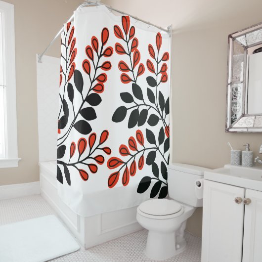 douchegordijn met hanafuda-kaart (In situ)