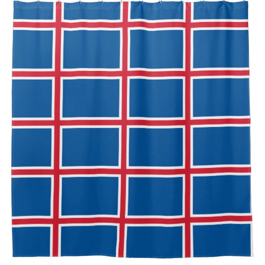 Douchegordijn met vlag van IJsland (Voorkant)