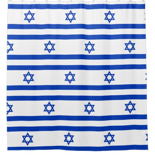 Douchegordijn met vlag van Israël (Voorkant)