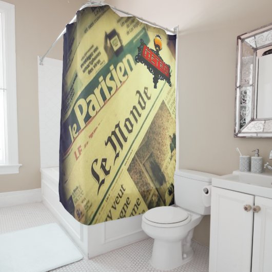 Douchegordijn, Parijs, krant, Douchegordijn (In situ)