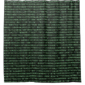 Douchegordijn "Pi" groene gloed Var01 (Voorkant)