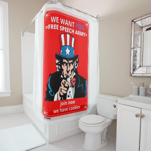 douchegordijn "UNCLE SAM" (In situ)