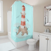 Douchegordijn/Vuurtoren Douchegordijn (In situ)