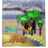 Douchegordijn Zomerwinter Herfst U bent hier! (Voorkant)