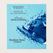 douchekop visitekaartjes (Buitenkant ongevouwen)